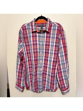 John Bartlett cotton Plaid Casual button up